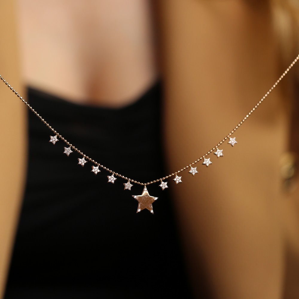 Gökyüzü Cümbüşü Altın Kolye