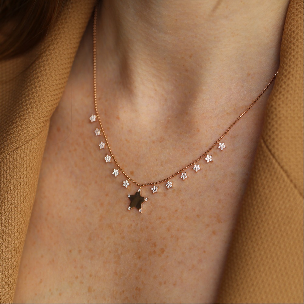 Gökyüzü Cümbüşü Altın Kolye