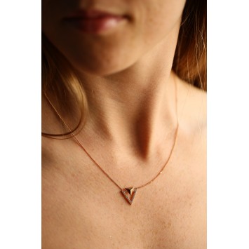 Üçgen Design Altın Kolye