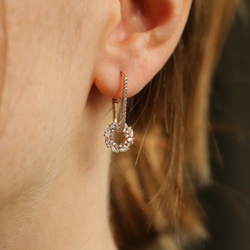 Asimetrik Baget Taşlı Küpe