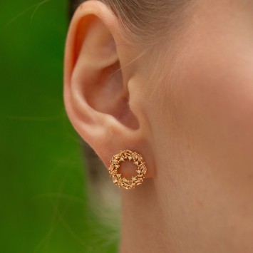 Asimetrik Baget Taşlı Küpe Balköpüğü Rengi