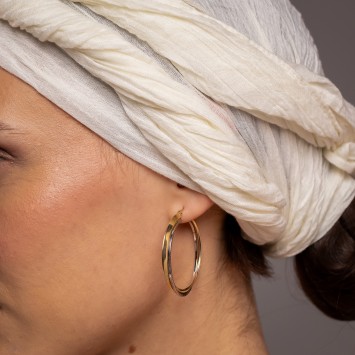 Annular Eclipse Altın Küpe