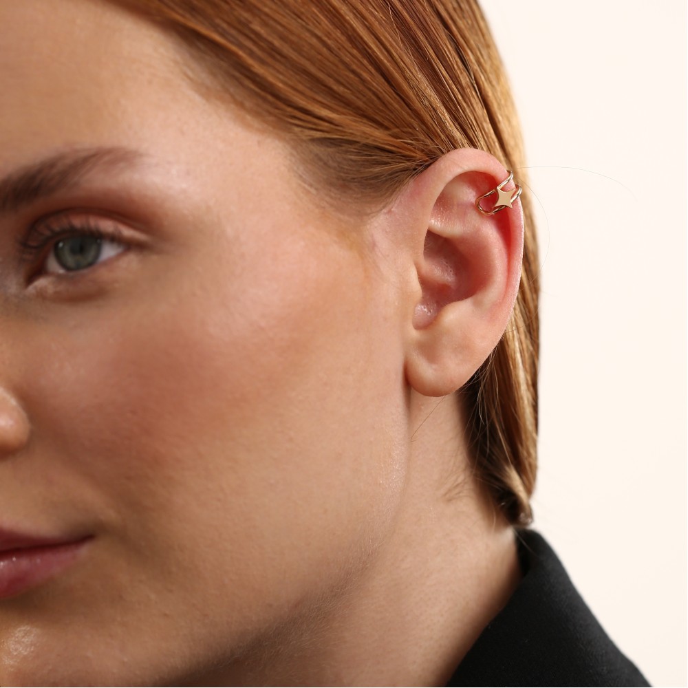 STAR CUFF Altın Küpe