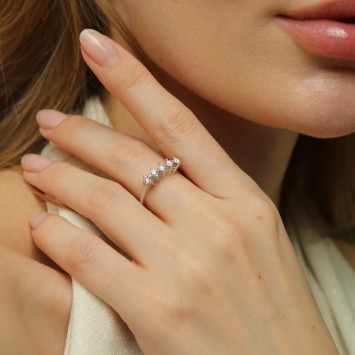 Row of Five Pırlanta Yüzük