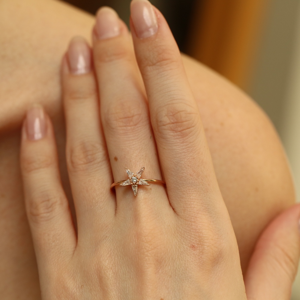 Marine Bloom Altın Yüzük