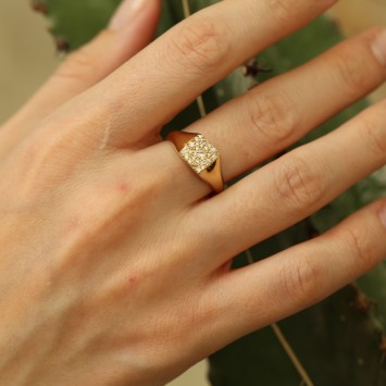 Echo Stone Altın Yüzük