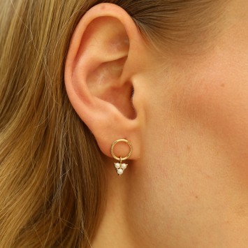 Vine Loop Earring Altın Küpe