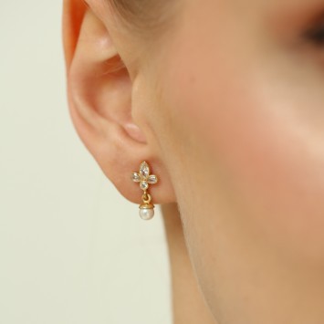 Giglio Bianco Altın Küpe