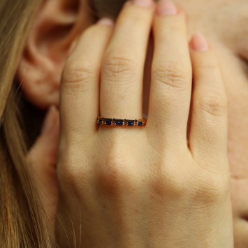 Yarım Tur Baget Taşlı Yüzük Yarım Tur Baget Taşlı Yüzük