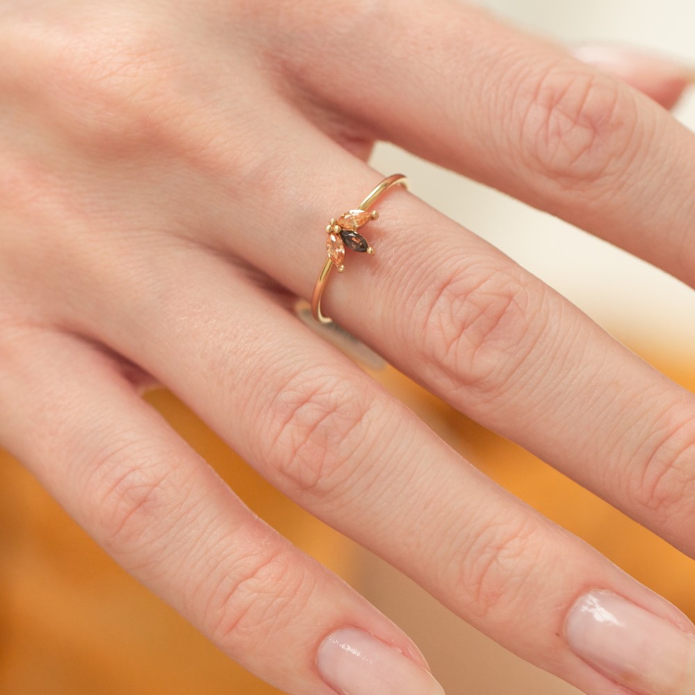 Lotus Çiçeği Altın Yüzük