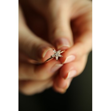Minimal Yıldız Altın Yüzük