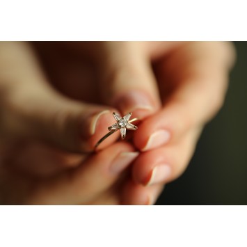 Minimal Yıldız Altın Yüzük